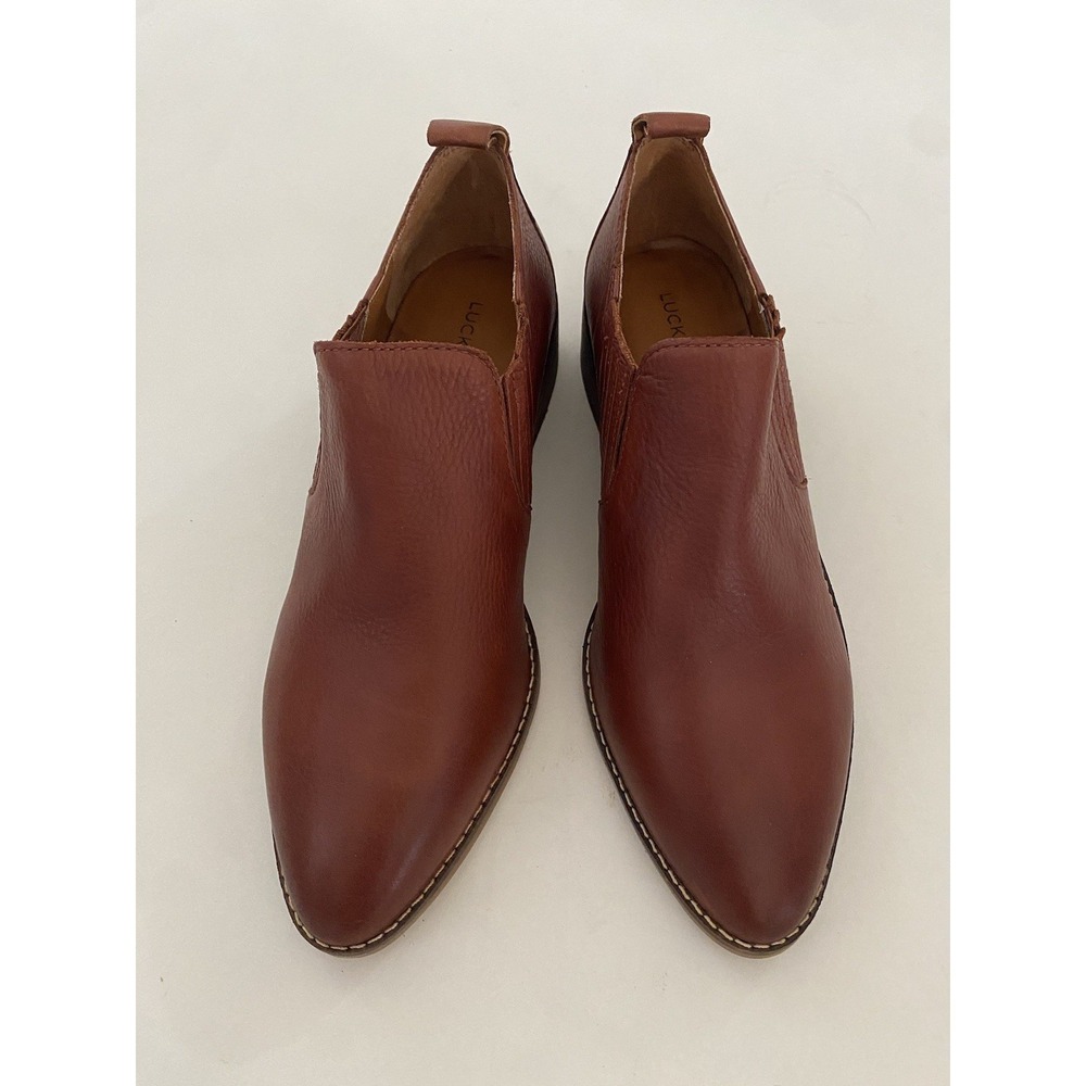Lucky Brand Lenci 7.5 M Brown Leather Ankle Bootie EU 38 New NWOB Western Boot
